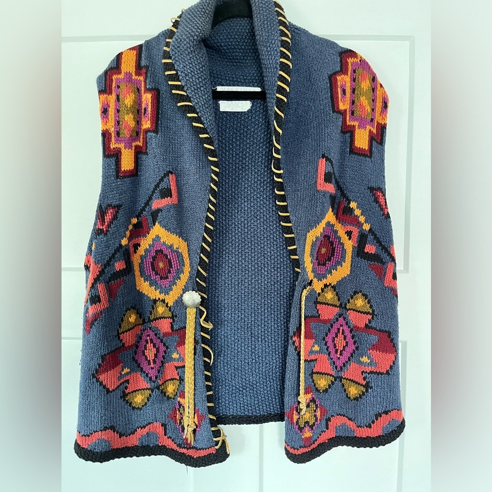 Women's Multicolor Patterned Sweater Vest